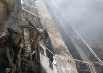 bihar bus charred