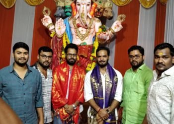 వినాయక పూజ వేడుకలొ- కాంగ్రెస్ యువ కెరటం రవికుమార్ యాదవ్