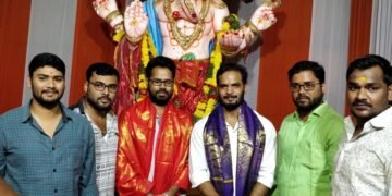 వినాయక పూజ వేడుకలొ- కాంగ్రెస్ యువ కెరటం రవికుమార్ యాదవ్