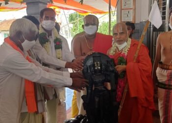 వర్కట్ పల్లి గ్రామంలో ధ్వజస్తంభం విగ్రహాల ప్రతిష్టాపన..