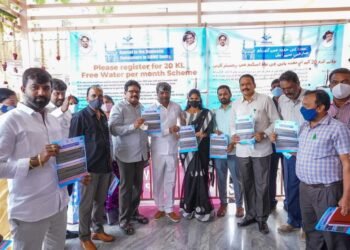 HMWSSB 20KL ఉచిత నీటి పథకంపై అవగాహన కల్పిస్తున్న పద్మారావ్ గౌడ్