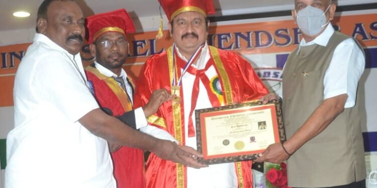 షేక్ రహ్మాతుల్లా సేవకు గౌరవ డాక్టరేట్ ప్రధానం