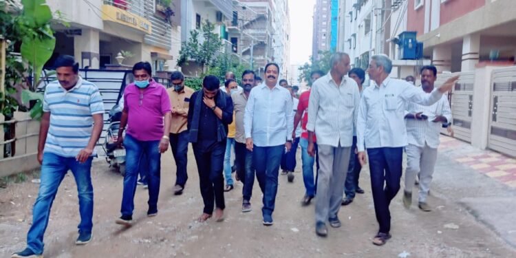 మాదాపూర్ డివిజన్ పరిధిలోని ప్రతి కాలనీ అభివృధి పనులు పక్కగా పూర్తి చేస్తాం-వి.జగదీశ్వర్ గౌడ్.