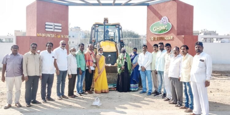 50 లక్షల వ్యయంతో మోడరన్ హిందూ శ్మశానవాటిక శంకుస్థాపన…….సబిహా గౌసుద్దీన్