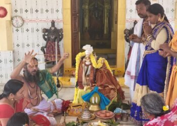 ధనుర్మాస ఉత్సవం శ్రీ గోదా కళ్యాణం నిర్వహించిన ..శ్రీమాన్ గోవర్ధన విద్యుల్లత ప్రవీణ్ ఆచార్య స్వామి.