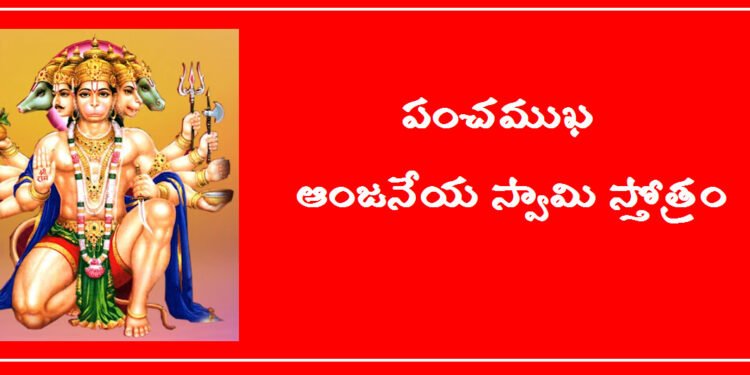 పంచముఖ ఆంజనేయ స్వామి స్తోత్రం – Panchamukha Anjaneya Swamy Stotram in Telugu