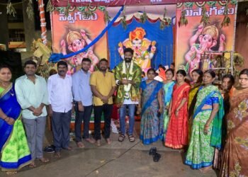 గణేష్ నవరాత్రి ఉత్సవాల్లో రాష్ట్ర యువమోర్చ కోశాధికారి రఘునాథ్ యాదవ్