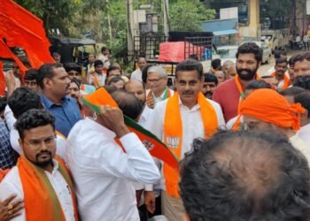 4వ విడత ప్రజా సంగ్రామయాత్ర లో బీజేవైఎం రాష్ట్ర కోశాధికారి రఘునాథ్ యాదవ్