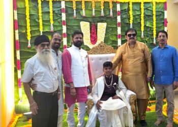 సెవెన్ సీస్ అధినేత కుమారుడి పంచ కట్టు వేడుక హాజరైన ప్రముఖులు….
